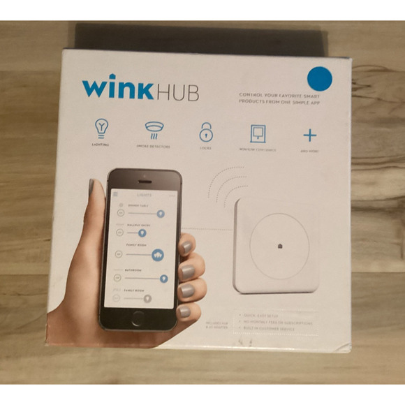 Wink Hub 1.8 PWHUB-WH18 Smart Home Control App Bluetooth Wi Fi Wireless - Picture 1 of 3